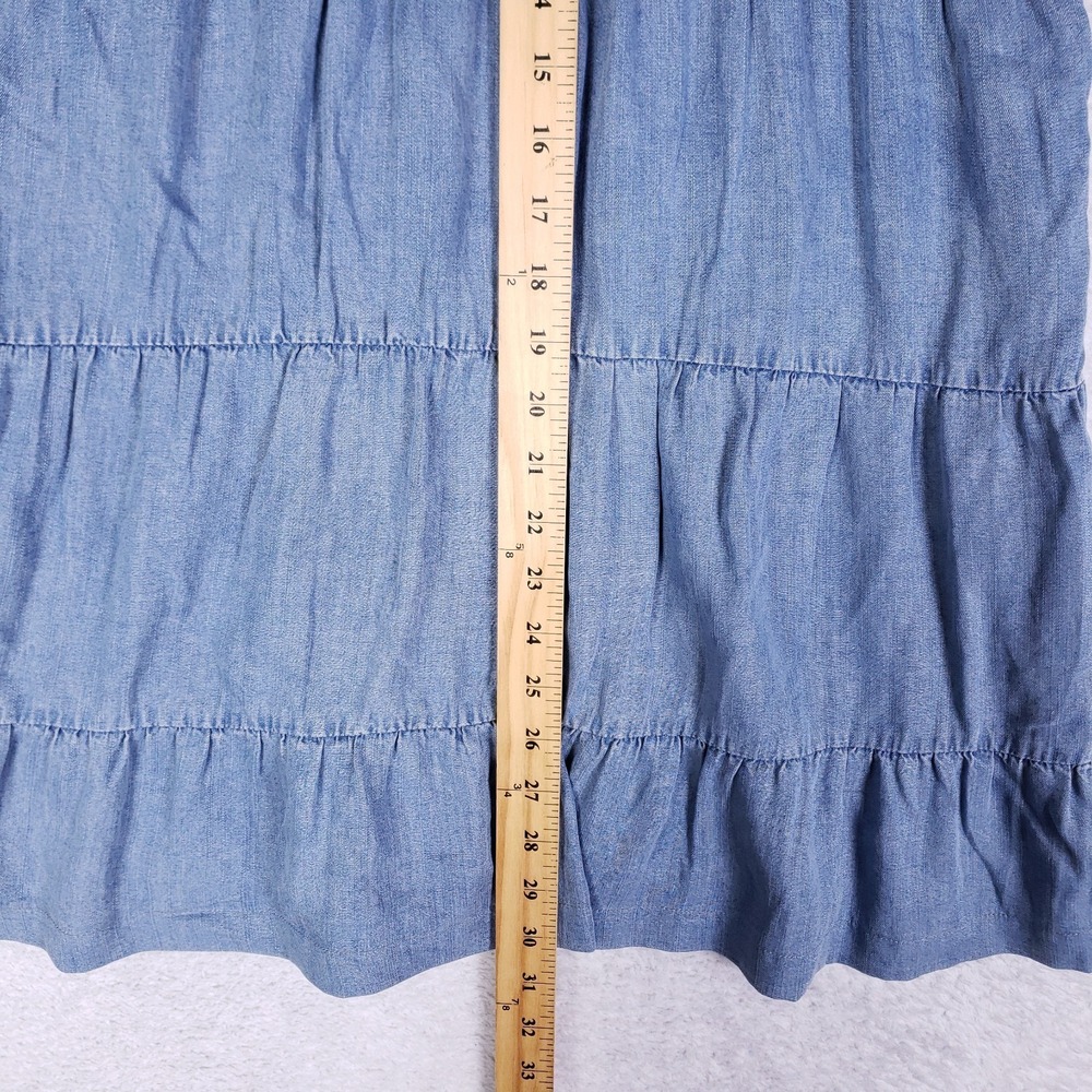Velvet Heart Tencel Tiered Mini Dress XS Blue - Picture 10 of 10